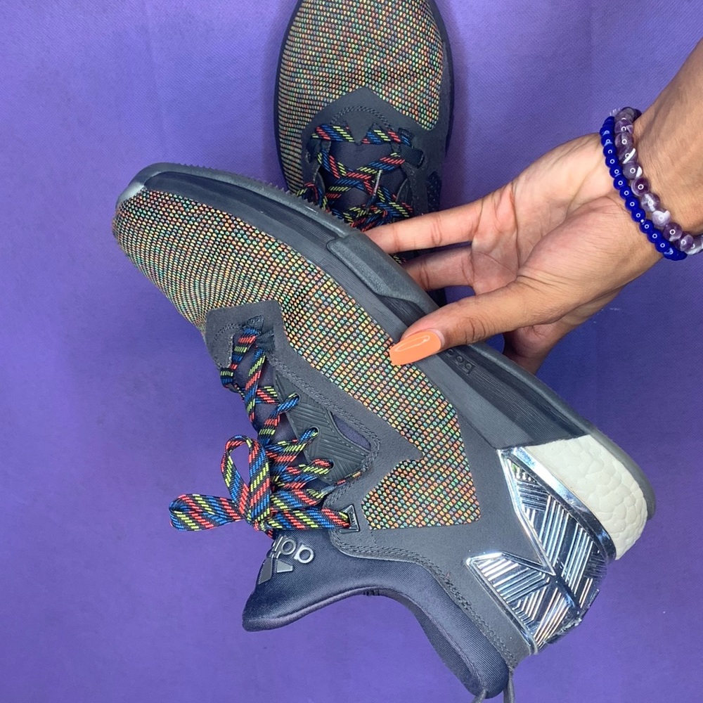 Slim color adidas basketball sneakers